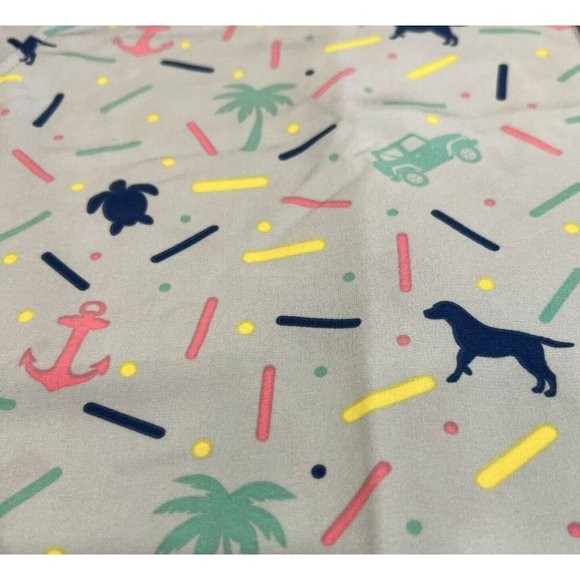 Mens Simply Southern Life Of The Party Button Shirt Beachy Jeep Dogs Turtles M - Picture 6 of 6